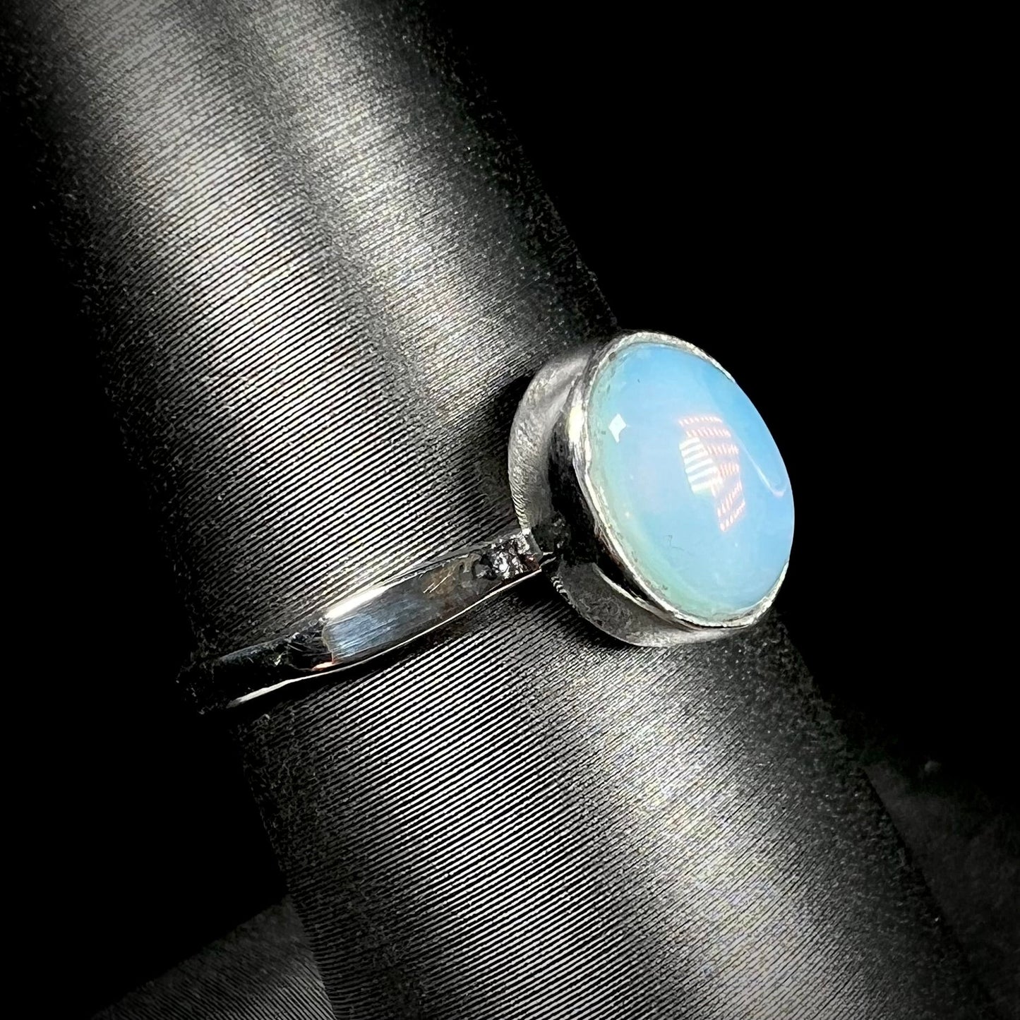 Opalite Solitaire Ring in Base Metal | Estate