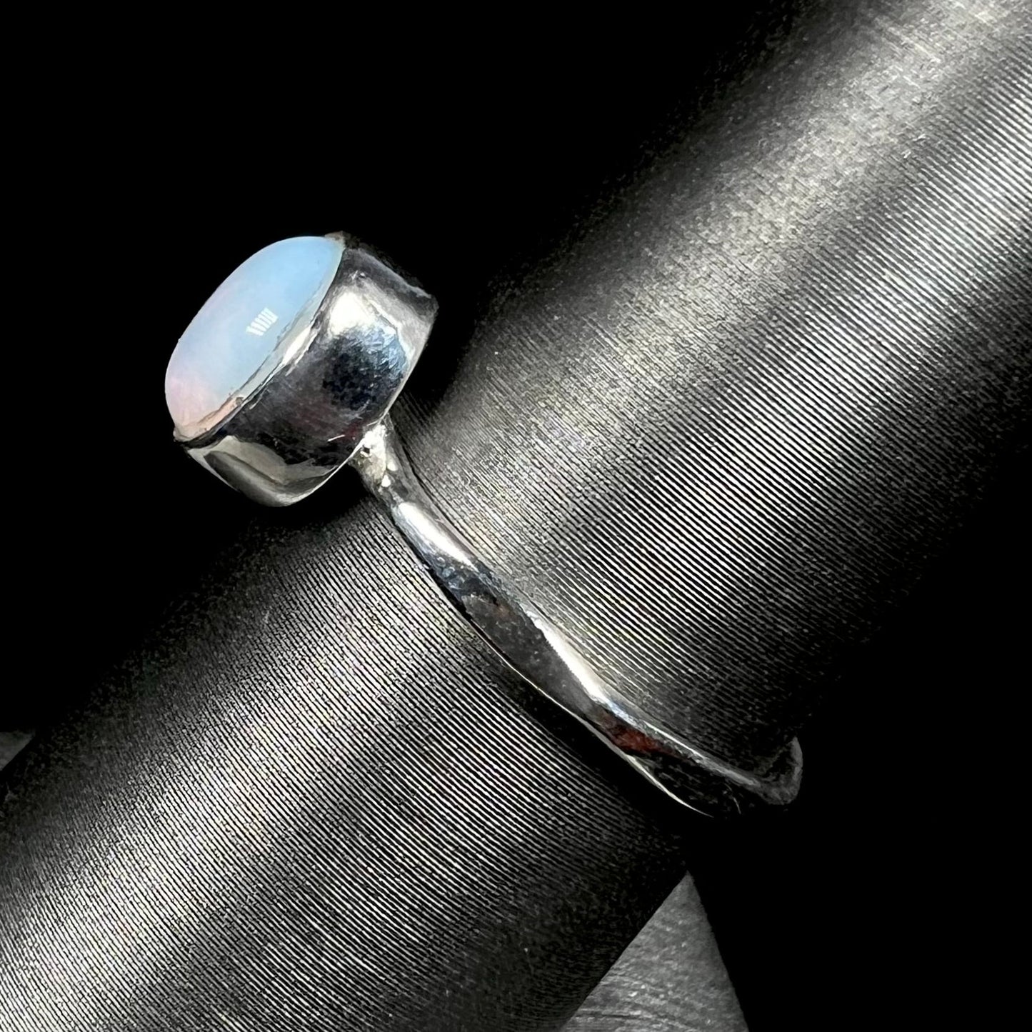 Opalite Solitaire Ring in Base Metal | Estate