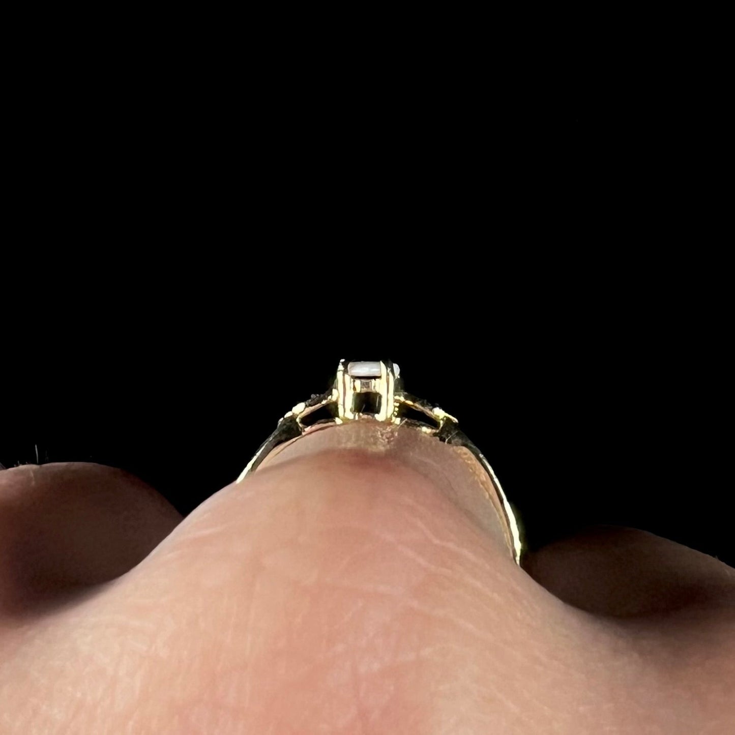 Zandra | Coober Pedy Opal & Diamond Ring in 10k Gold