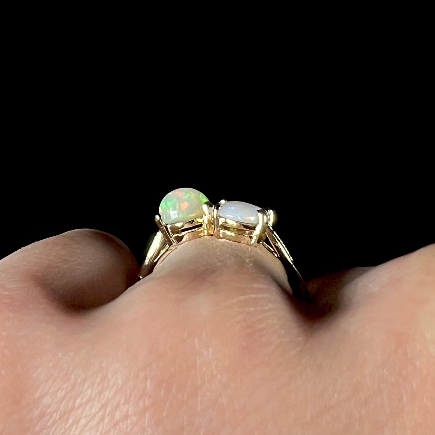 Miss Match | Australian & Ethiopian Fire Opal Ring in 10k Gold