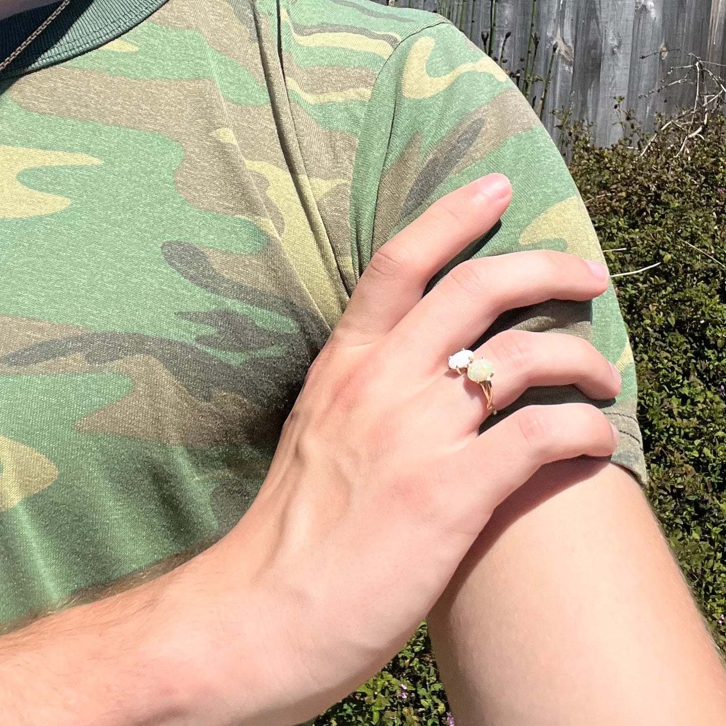Miss Match | Australian & Ethiopian Fire Opal Ring in 10k Gold