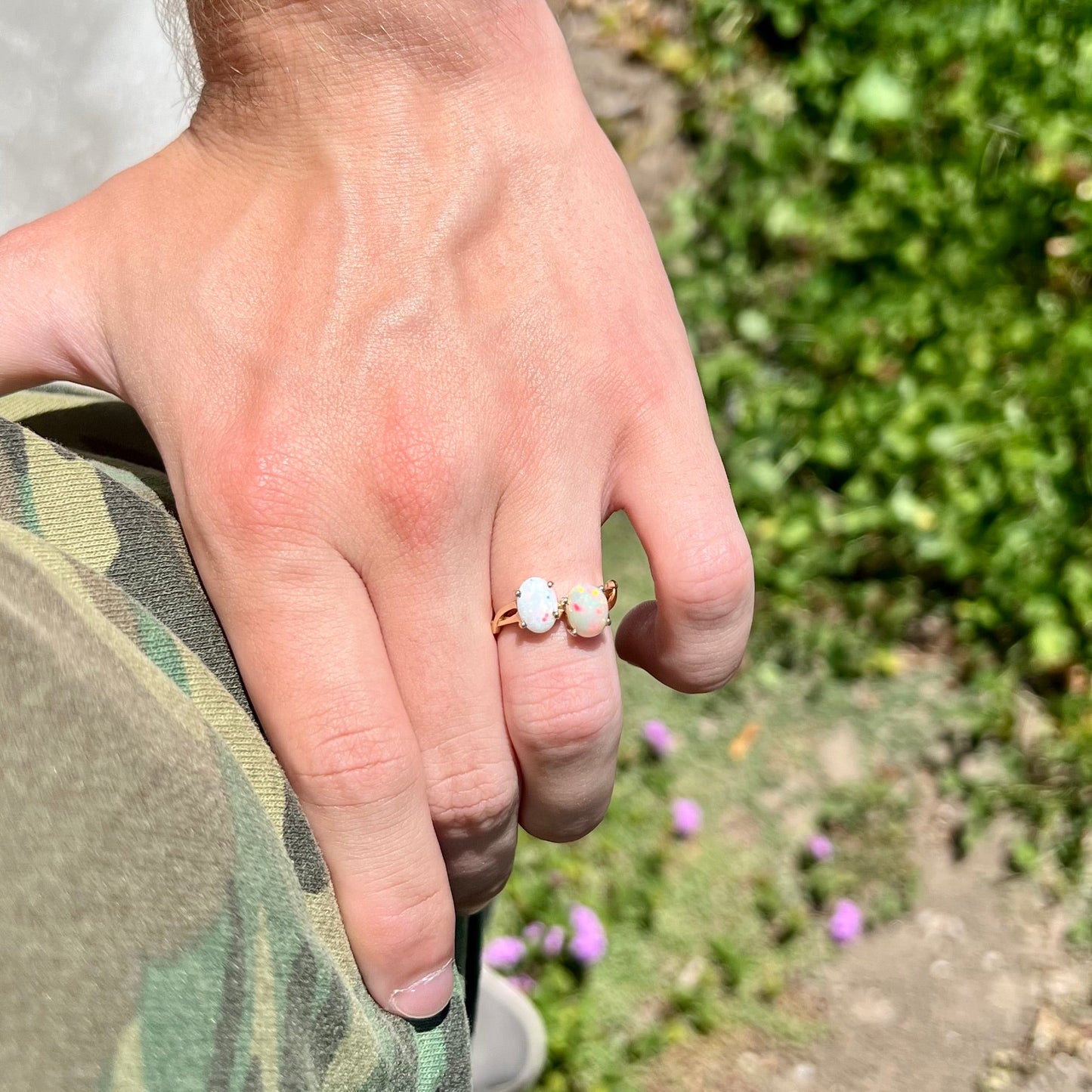 Miss Match | Australian & Ethiopian Fire Opal Ring in 10k Gold