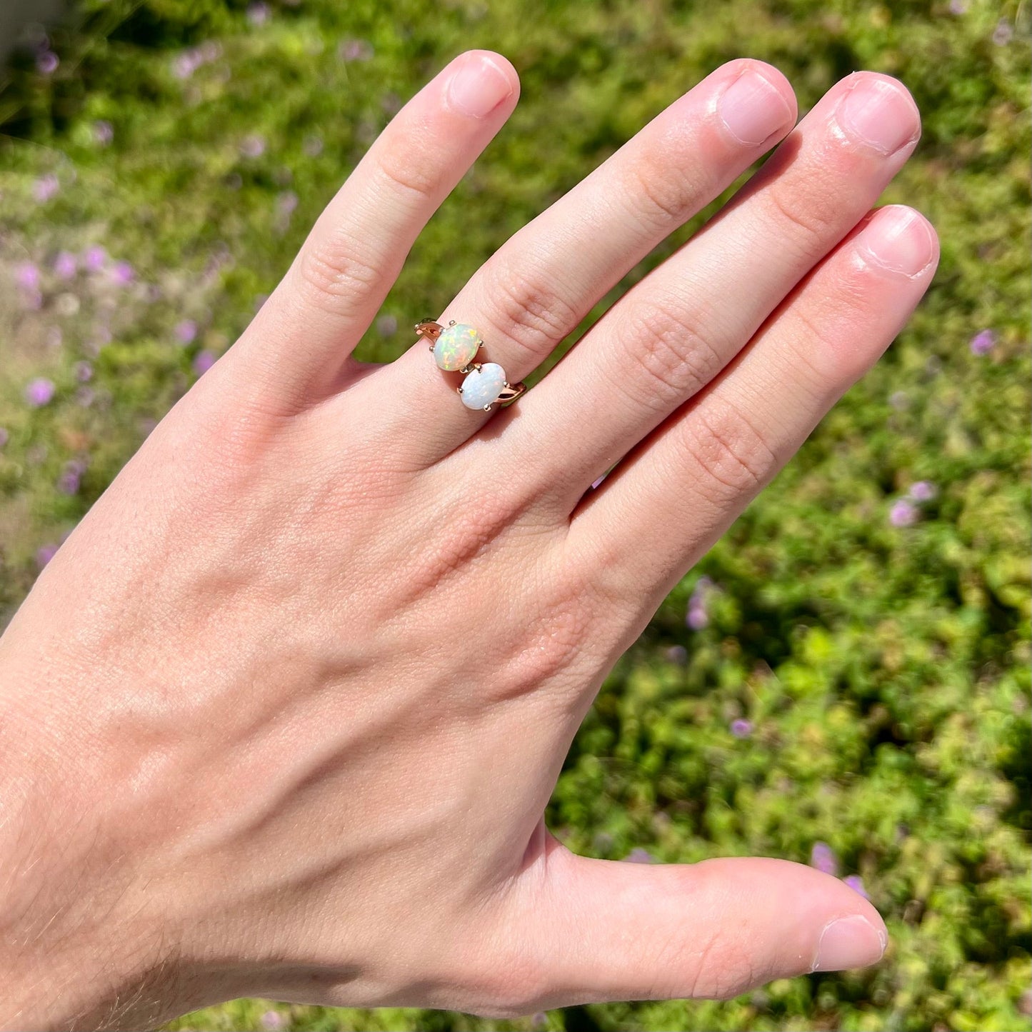 Miss Match | Australian & Ethiopian Fire Opal Ring in 10k Gold
