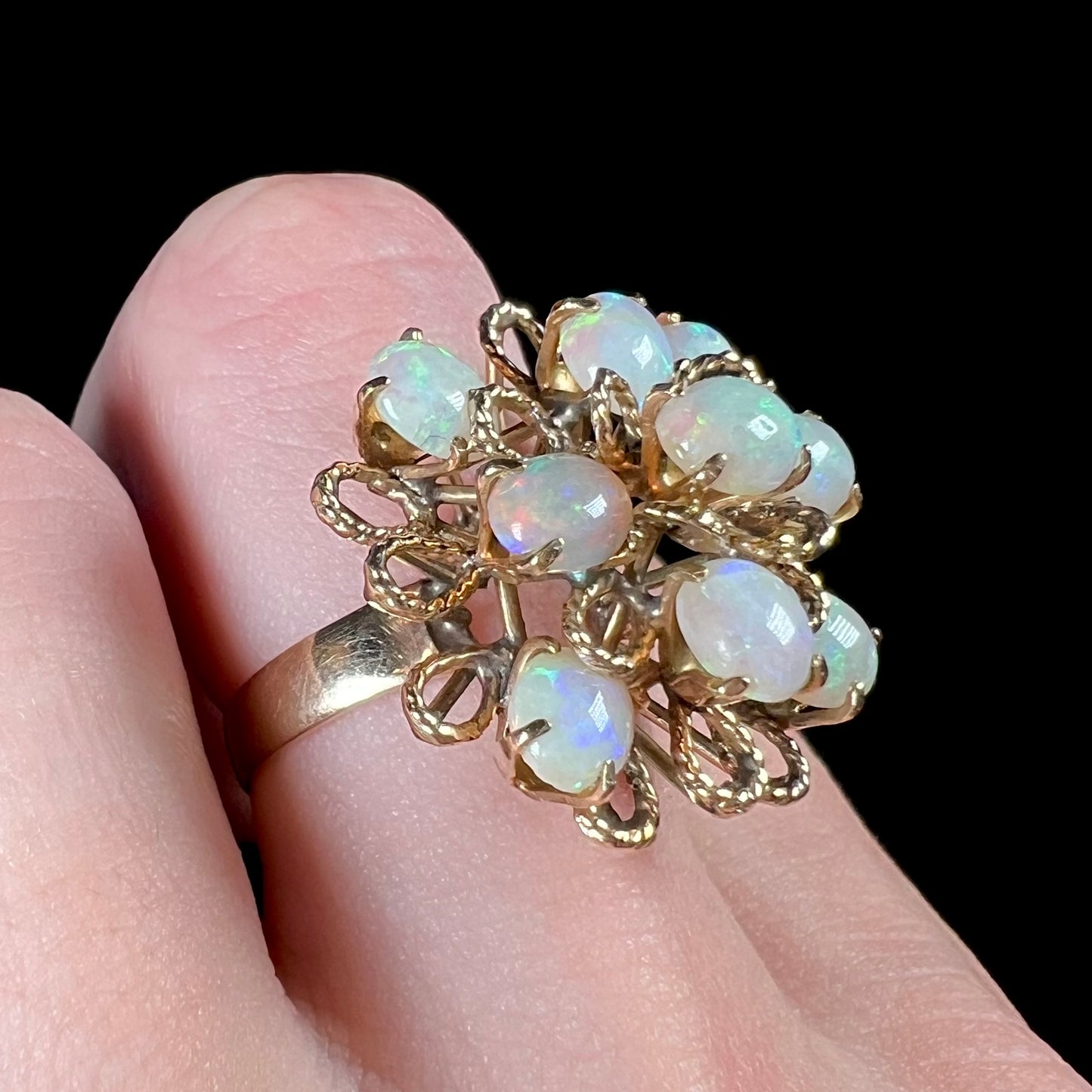 Mabel | Mid-Century Atomic Opal Ring in 10k Gold, c.1950's