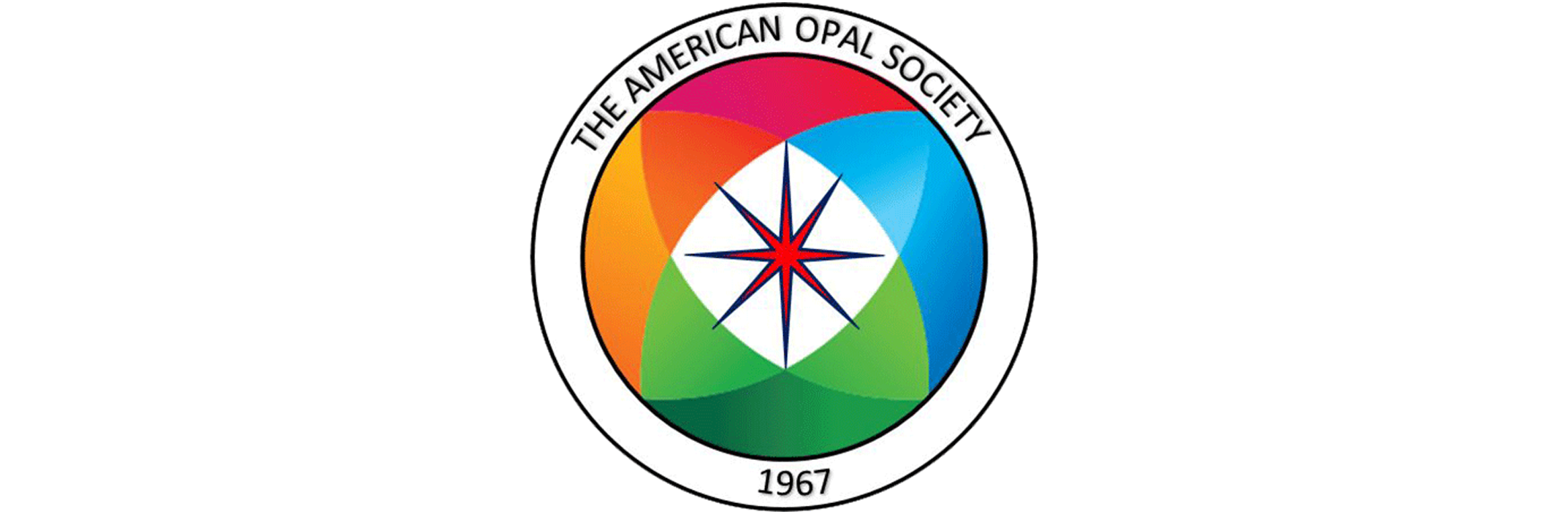 Logo of The American Opal Society with a colorful design on a white background.
