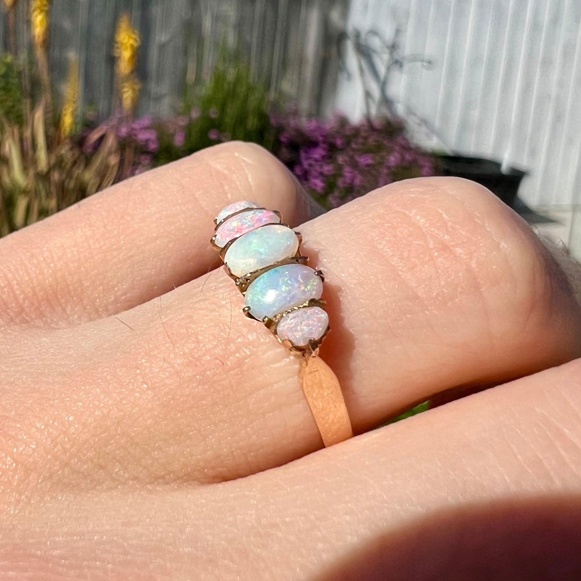 18k Gold Edwardian Opal Ring, OpalPop