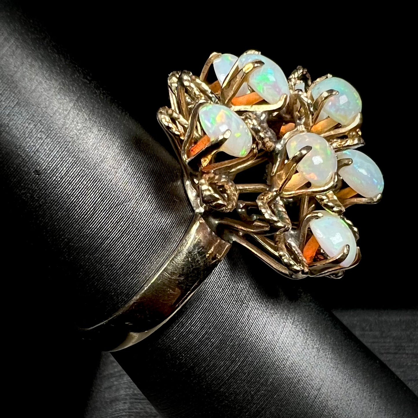 Mabel | Mid-Century Atomic Opal Ring in 10k Gold, c.1950's