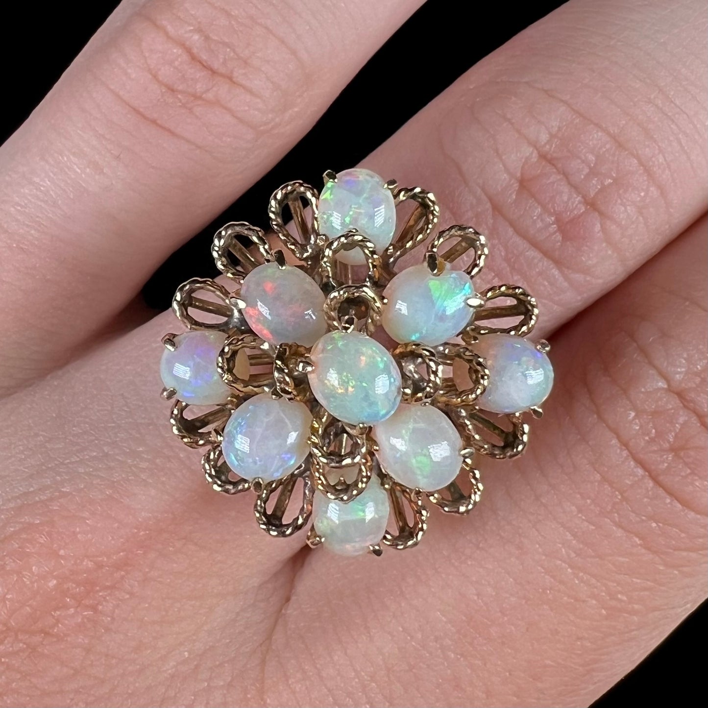 Mabel | Mid-Century Atomic Opal Ring in 10k Gold, c.1950's