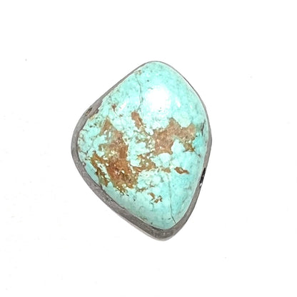 A loose, powder blue Dry Creek turquoise stone from Lander County, Nevada.