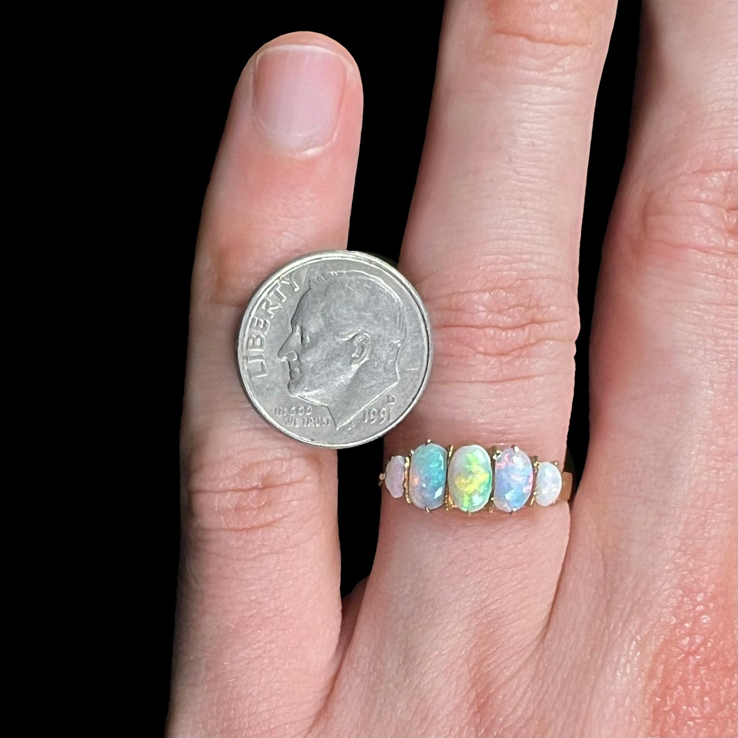 Florence | Edwardian Opal Ring in 18k Gold, c.1910's