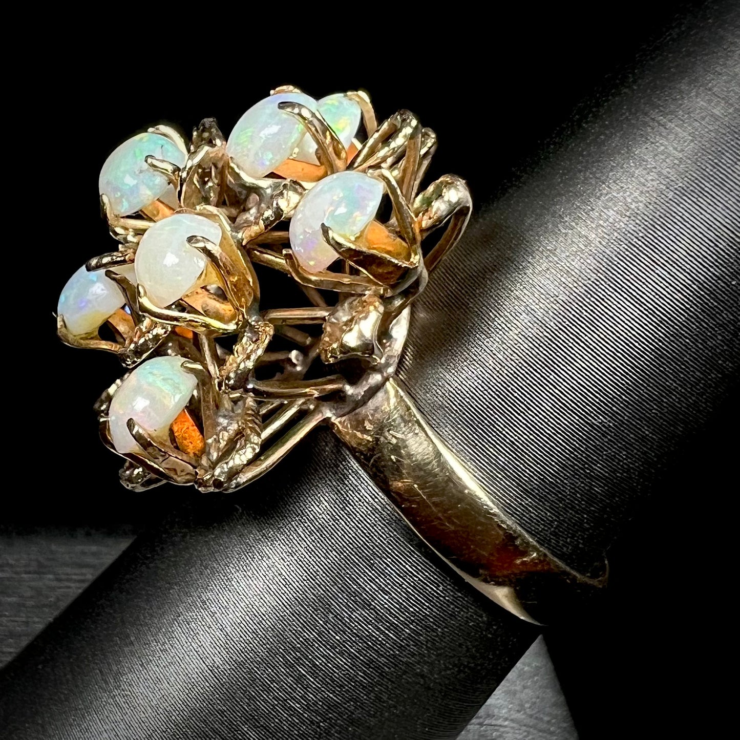 Mabel | Mid-Century Atomic Opal Ring in 10k Gold, c.1950's