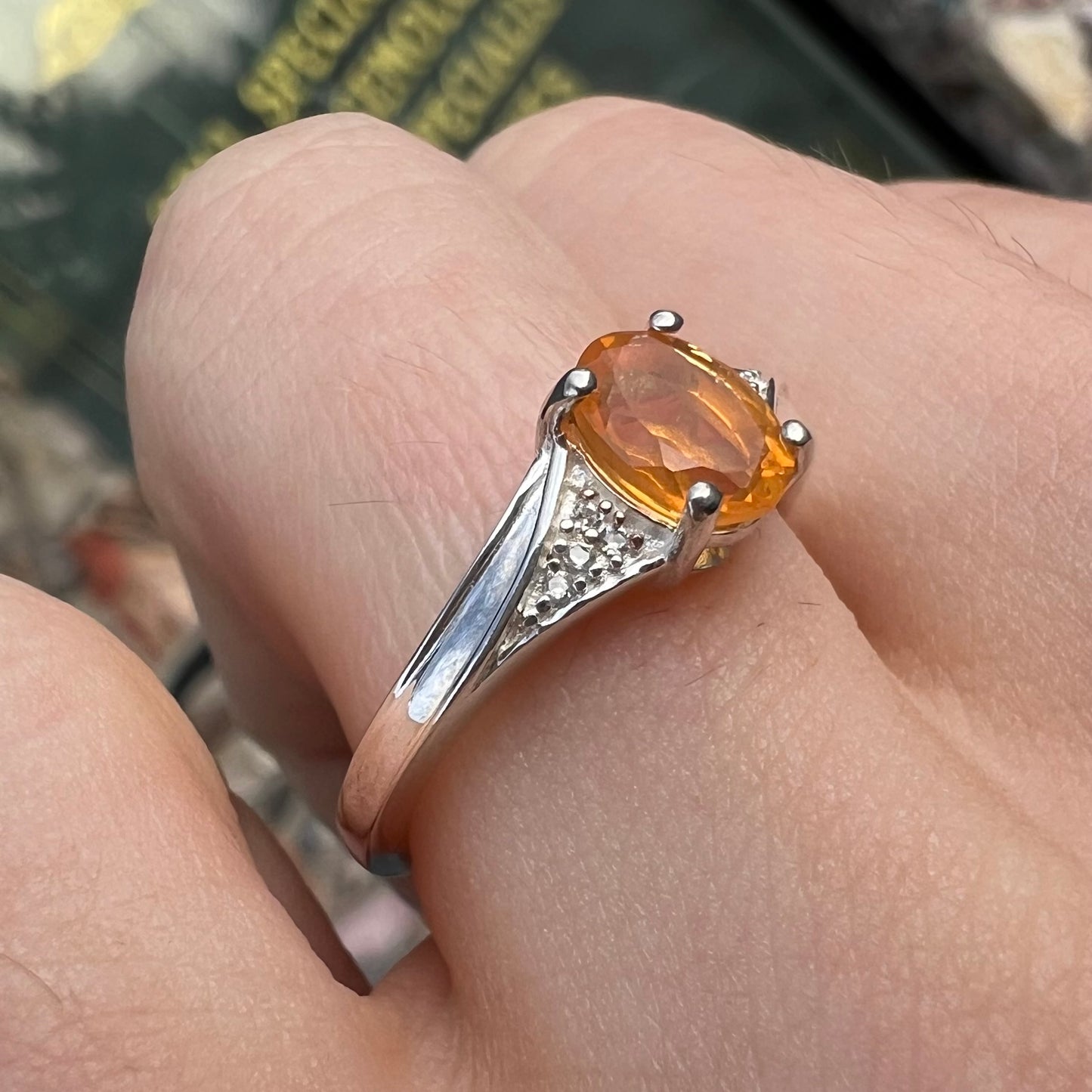 Jenna | Jalisco Fire Opal Ring in Sterling Silver