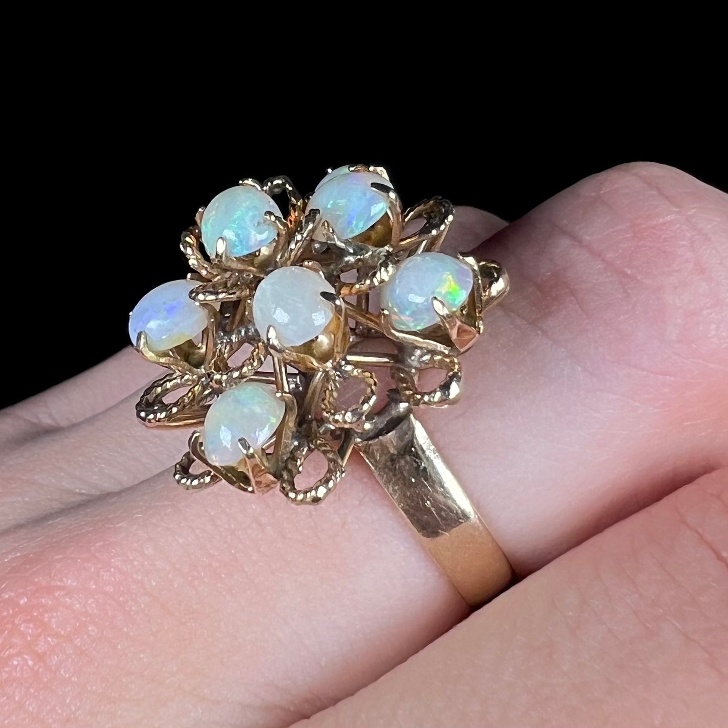 Mabel | Mid-Century Atomic Opal Ring in 10k Gold, c.1950's