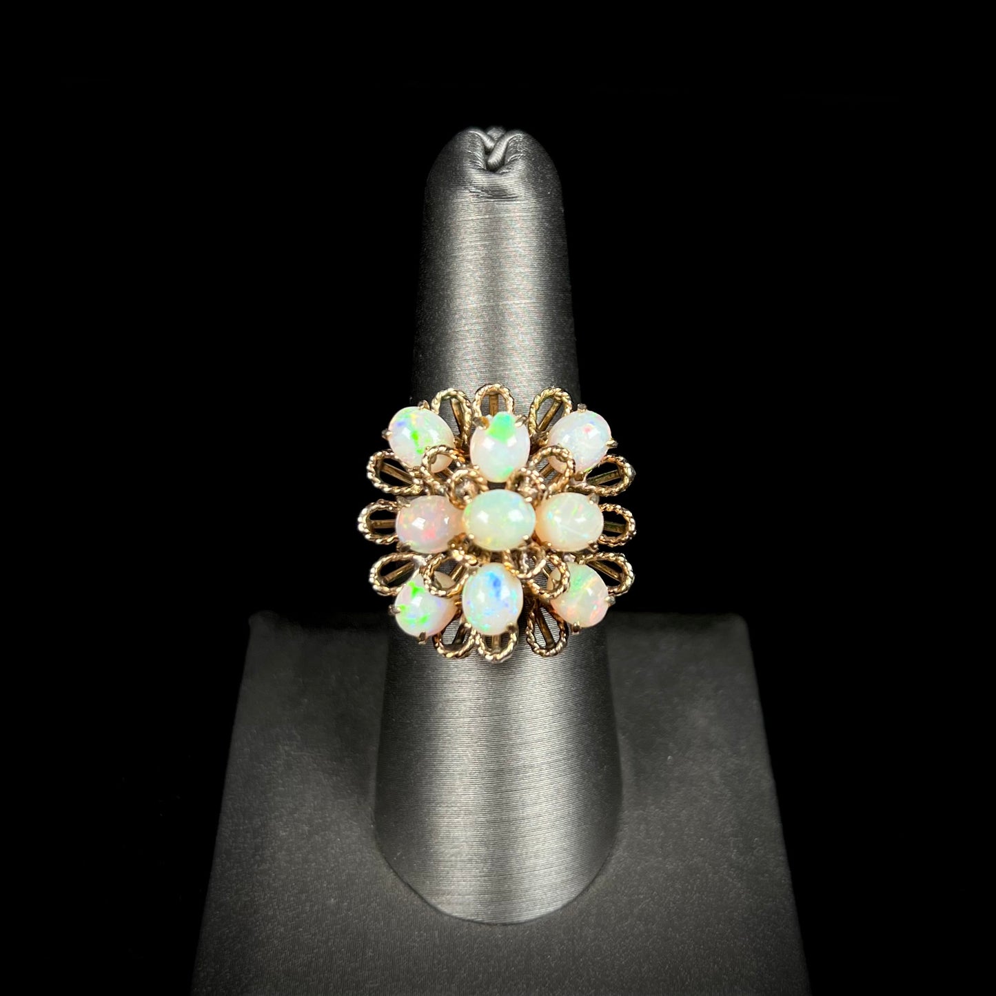 Mabel | Mid-Century Atomic Opal Ring in 10k Gold, c.1950's