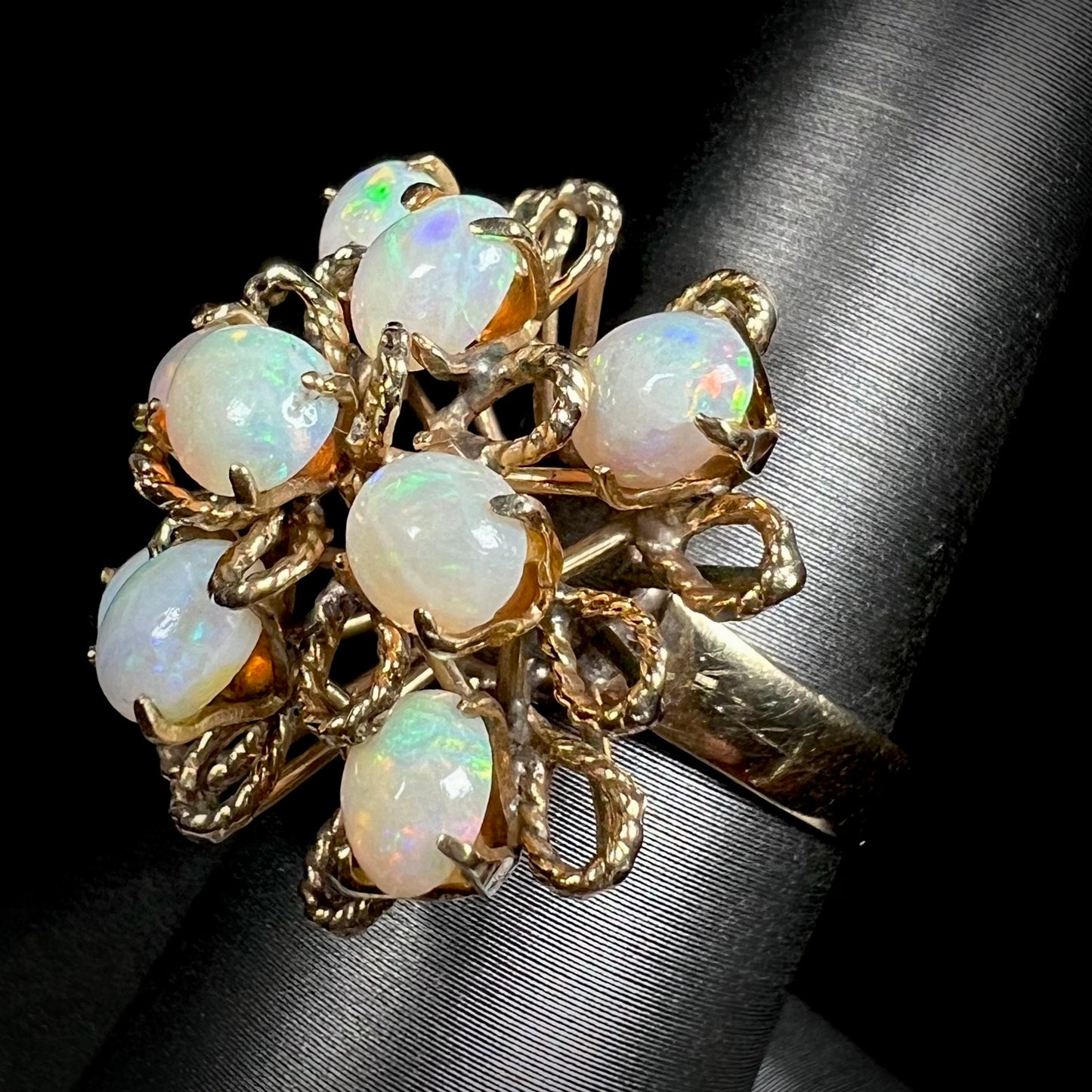 Mabel | Mid-Century Atomic Opal Ring in 10k Gold, c.1950's