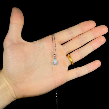 Maddie | Enhanced Crystal Opal Necklace in Sterling Silver