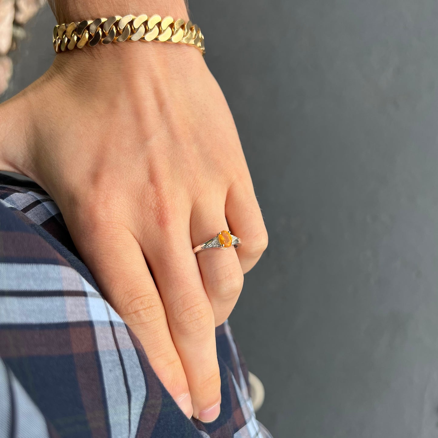 Jenna | Jalisco Fire Opal Ring in Sterling Silver