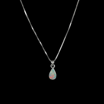 Maddie | Enhanced Crystal Opal Necklace in Sterling Silver