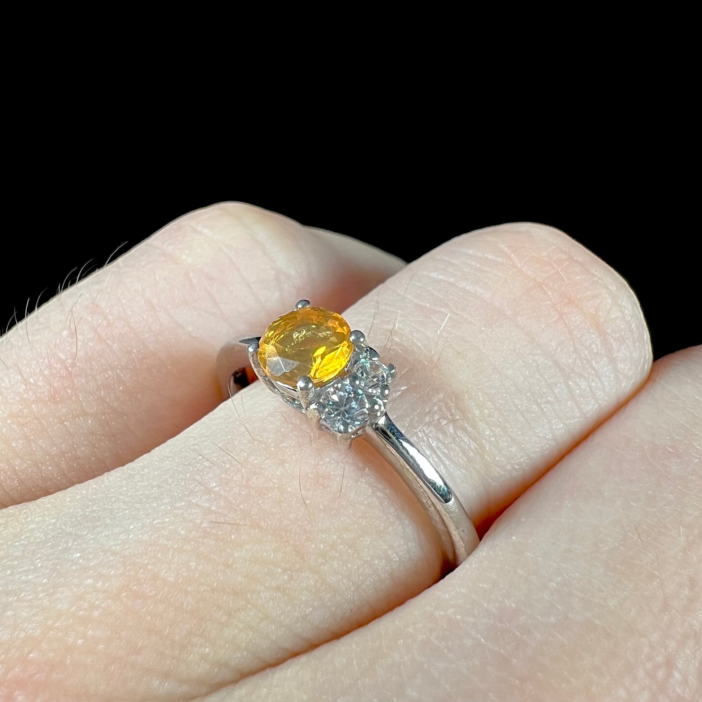 Jimena | Jalisco Fire Opal Ring in Sterling Silver