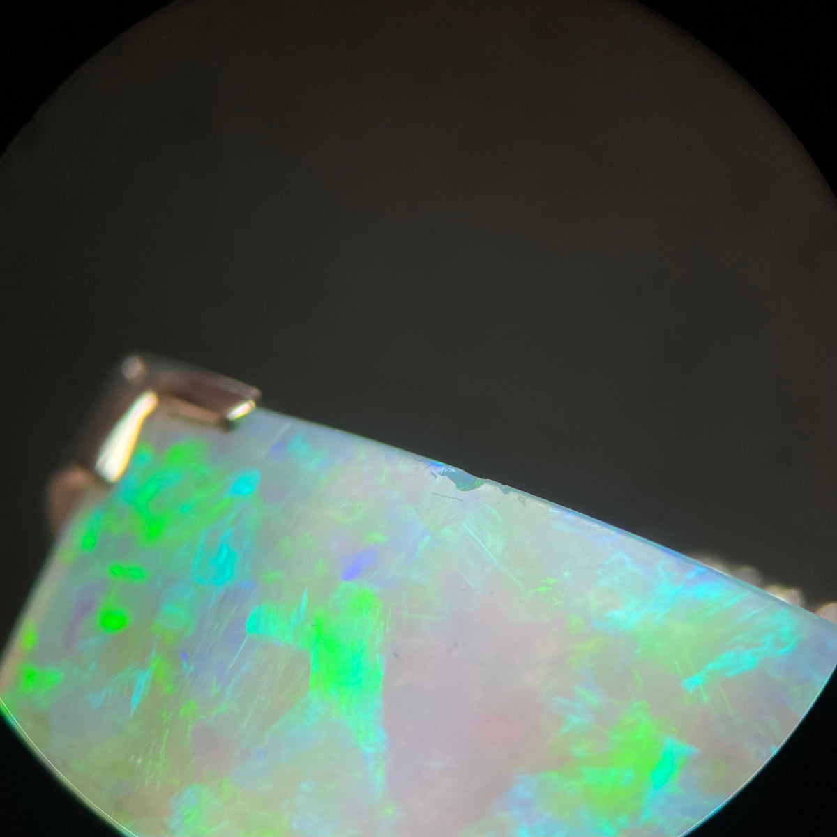 The Empress | Vintage Japanese 11.46ct Rectangular Australian Light Opal & Diamond Cocktail Ring in Platinum, c.1950s
