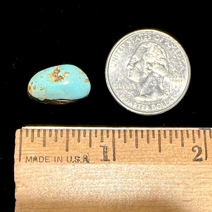 A light blue turquoise stone from Sleeping Beauty Mine, Arizona.