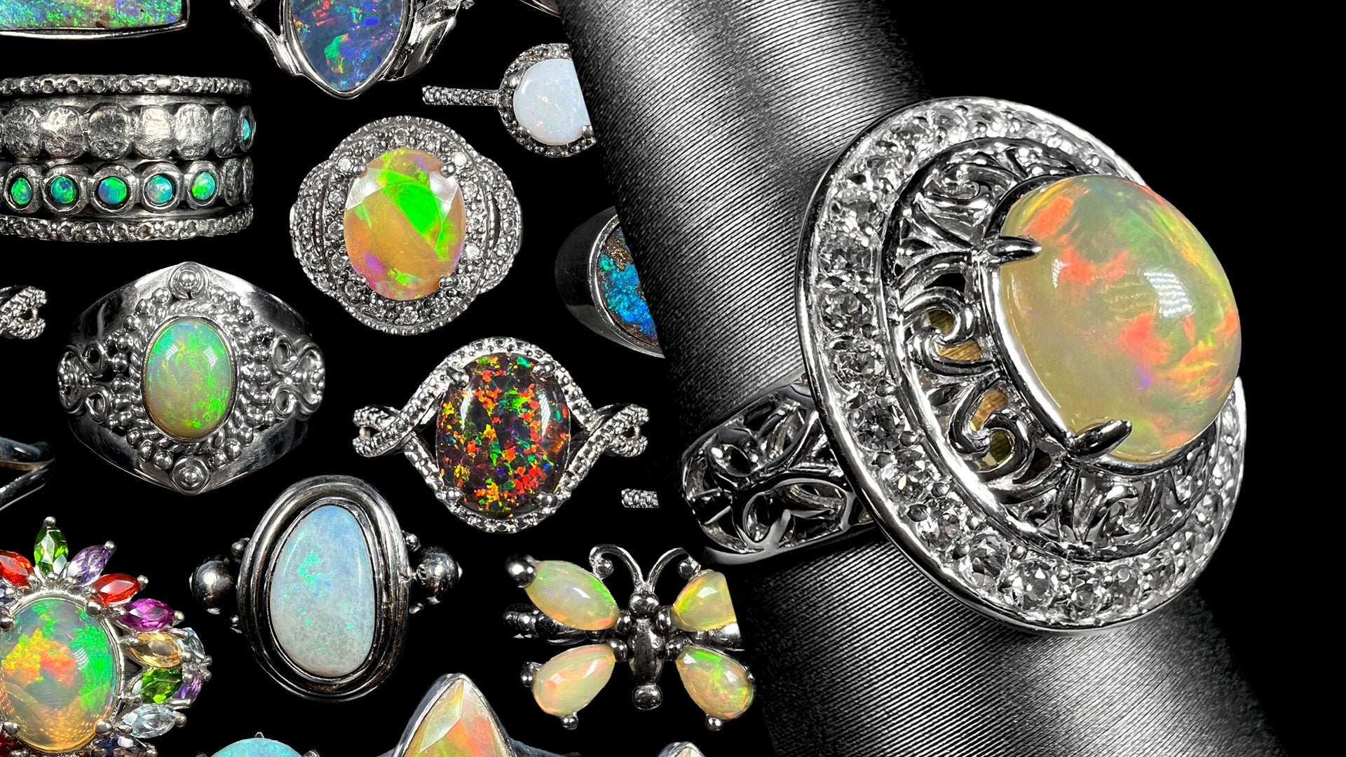 Sterling Silver Opal Rings | Natural, Doublet & Lab-Created | OpalPop
