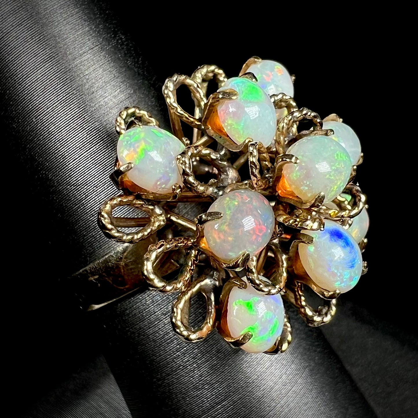 Mabel | Mid-Century Atomic Opal Ring in 10k Gold, c.1950's