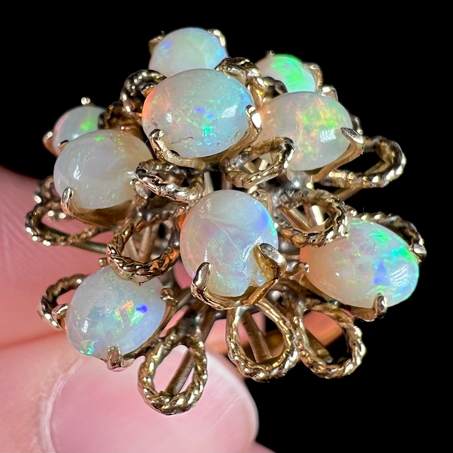 Mabel | Mid-Century Atomic Opal Ring in 10k Gold, c.1950's